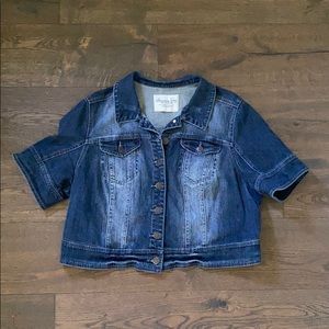 Plus Size American Rag Short Sleeve Jean Jacket